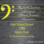 2022 (October) SC ACDA High School TTB Honor Choir – Audio Download