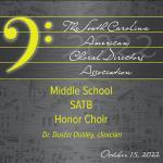 2022 (October) SC ACDA Middle School SSA Honor Choir – Video Download