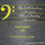 SC ACDA High School TTB Honor Choir – Digital Audio Download